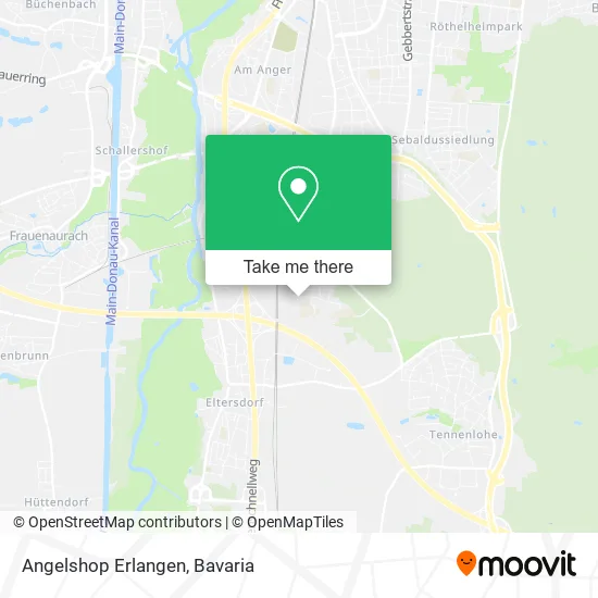 Карта Angelshop Erlangen