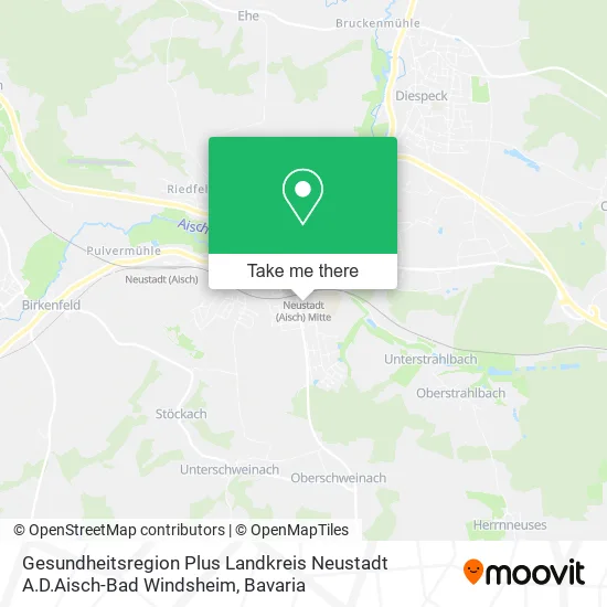Карта Gesundheitsregion Plus Landkreis Neustadt A.D.Aisch-Bad Windsheim
