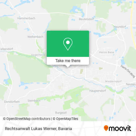 Карта Rechtsanwalt Lukas Werner