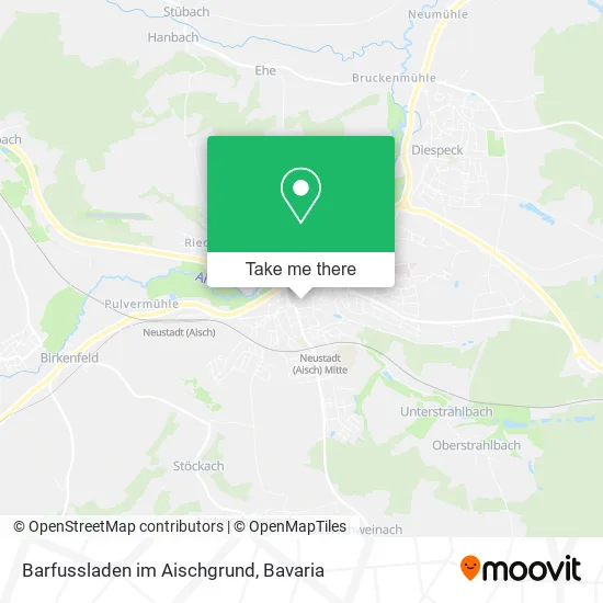 Карта Barfussladen im Aischgrund