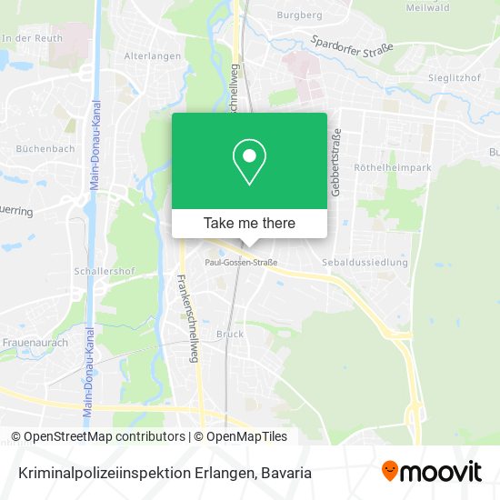 Kriminalpolizeiinspektion Erlangen map