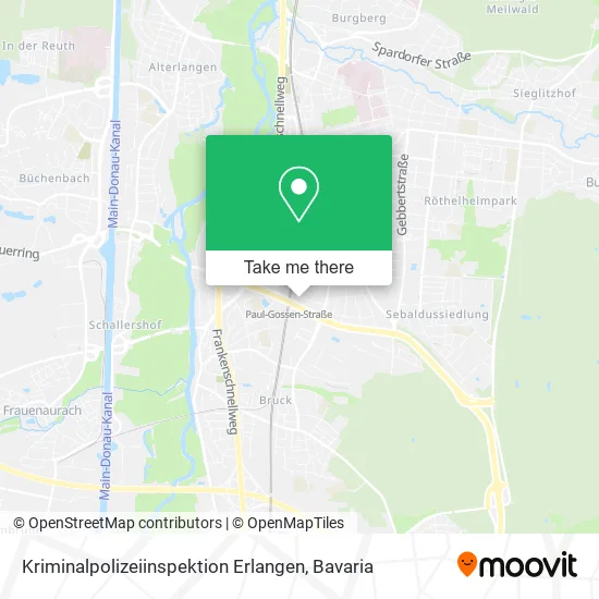 Карта Kriminalpolizeiinspektion Erlangen