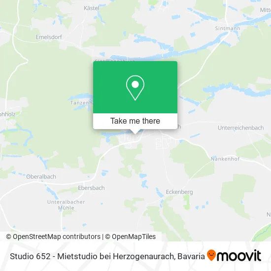 Карта Studio 652 - Mietstudio bei Herzogenaurach