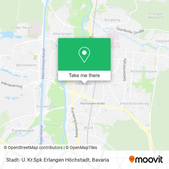 Карта Stadt- U. Kr.Spk Erlangen Höchstadt