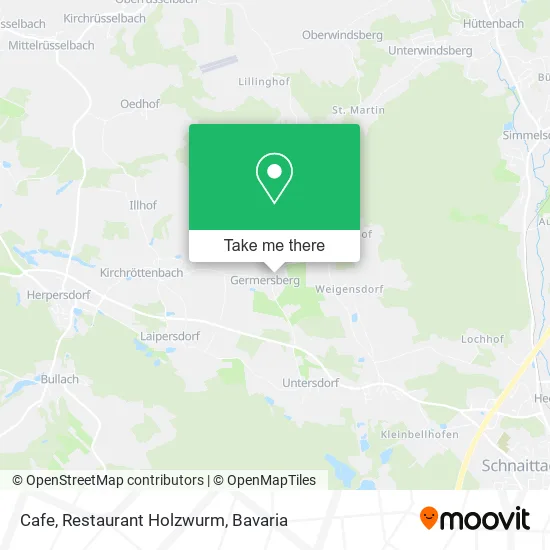 Карта Cafe, Restaurant Holzwurm