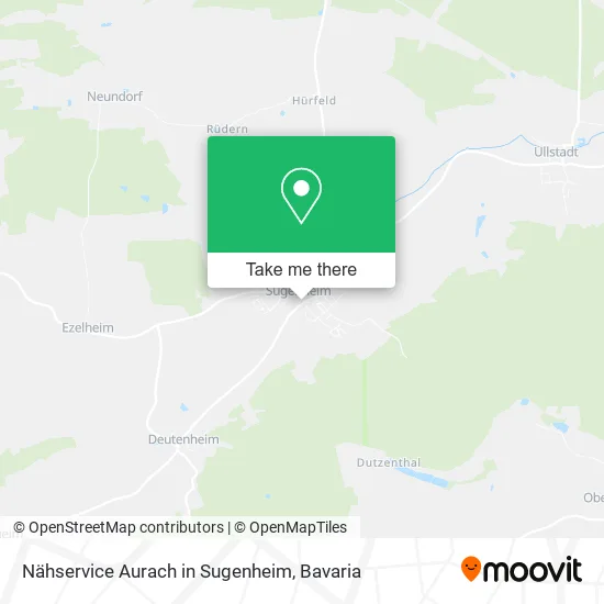 Карта Nähservice Aurach in Sugenheim