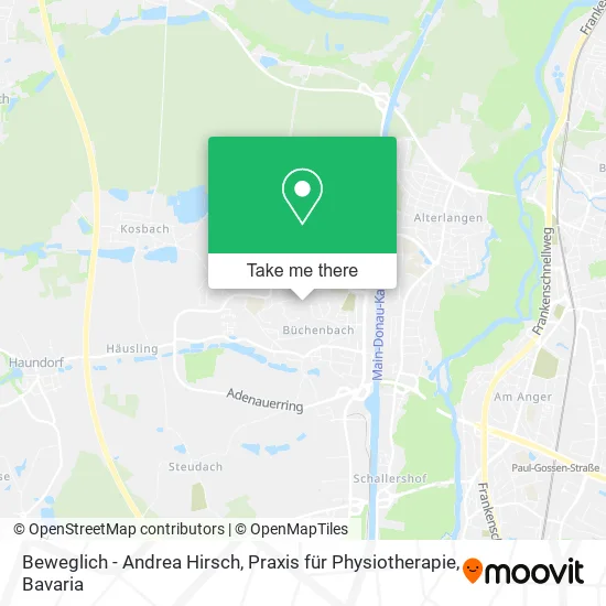 Карта Beweglich - Andrea Hirsch, Praxis für Physiotherapie