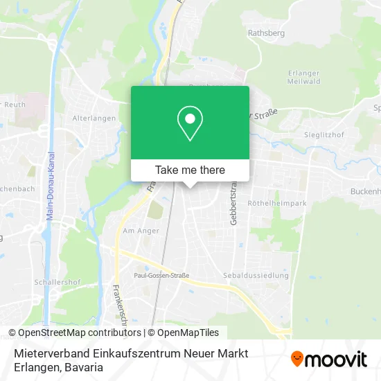 Карта Mieterverband Einkaufszentrum Neuer Markt Erlangen