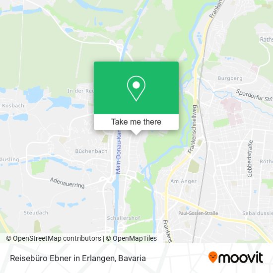 Reisebüro Ebner in Erlangen map