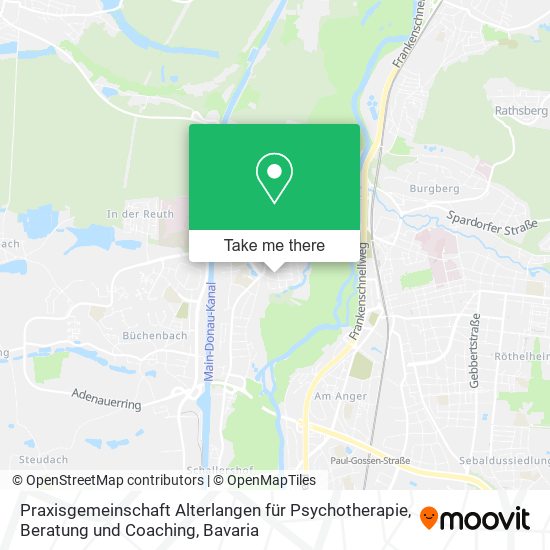 Praxisgemeinschaft Alterlangen für Psychotherapie, Beratung und Coaching map