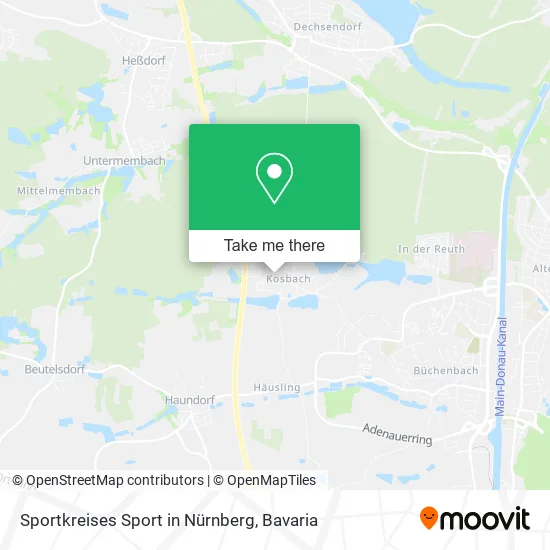 Карта Sportkreises Sport in Nürnberg