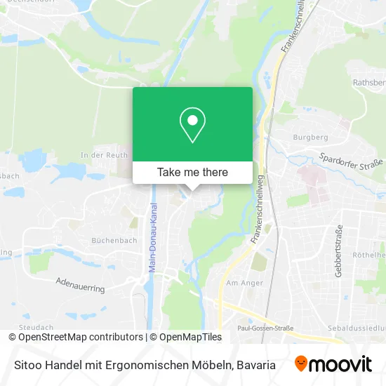 Карта Sitoo Handel mit Ergonomischen Möbeln