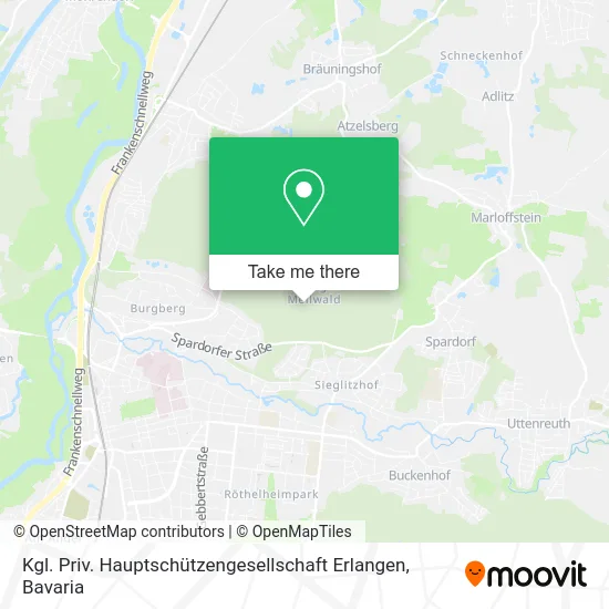 Карта Kgl. Priv. Hauptschützengesellschaft Erlangen