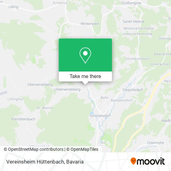 Vereinsheim Hüttenbach map