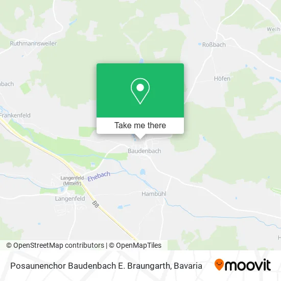 Карта Posaunenchor Baudenbach E. Braungarth