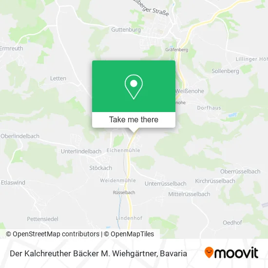 Карта Der Kalchreuther Bäcker M. Wiehgärtner