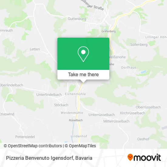 Карта Pizzeria Benvenuto Igensdorf