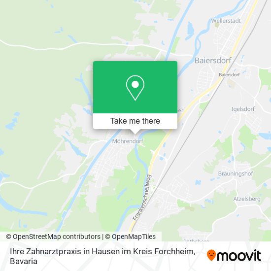 Ihre Zahnarztpraxis in Hausen im Kreis Forchheim map