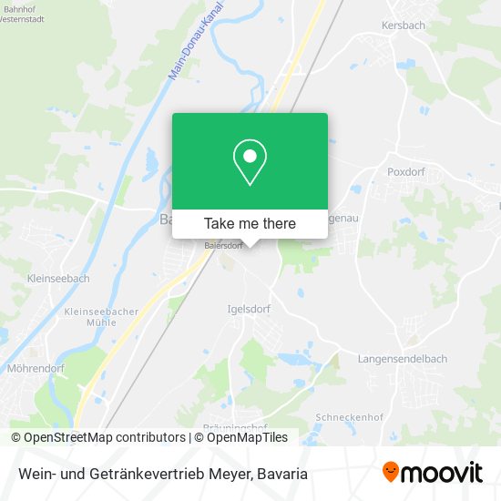Карта Wein- und Getränkevertrieb Meyer