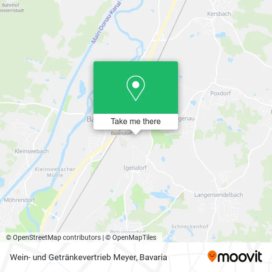 Карта Wein- und Getränkevertrieb Meyer