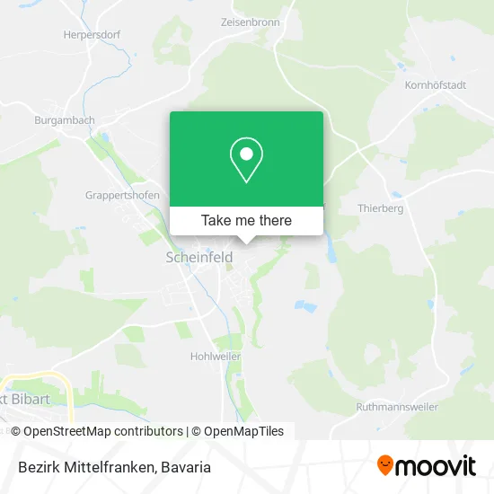 Карта Bezirk Mittelfranken