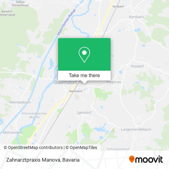 Zahnarztpraxis Manova map