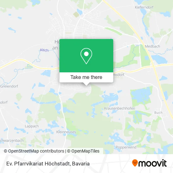 Карта Ev. Pfarrvikariat Höchstadt