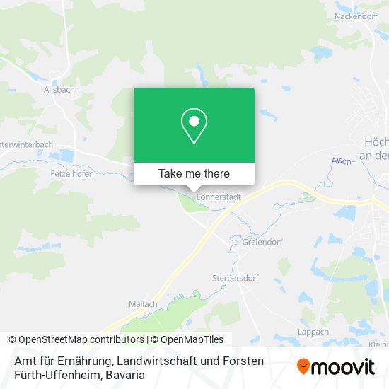 Amt für Ernährung, Landwirtschaft und Forsten Fürth-Uffenheim map