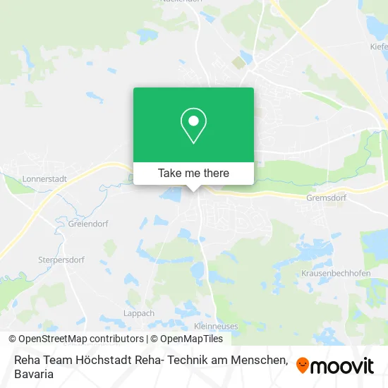 Карта Reha Team Höchstadt Reha- Technik am Menschen