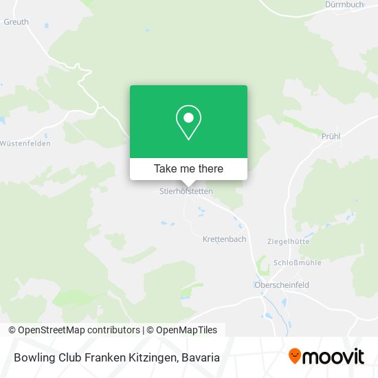 Bowling Club Franken Kitzingen map