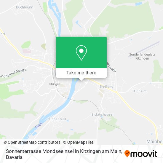 Карта Sonnenterrasse Mondseeinsel in Kitzingen am Main