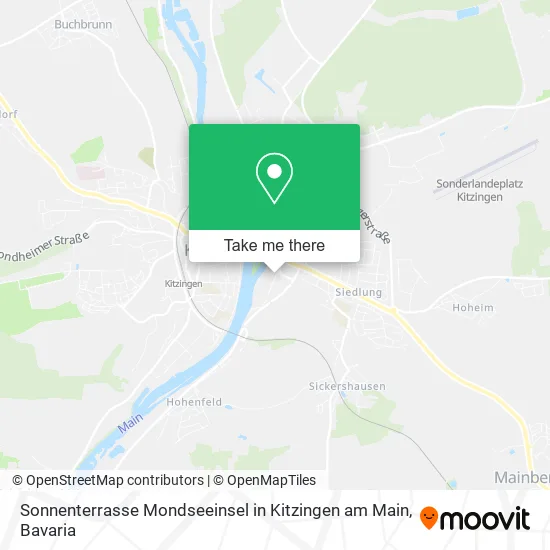 Карта Sonnenterrasse Mondseeinsel in Kitzingen am Main