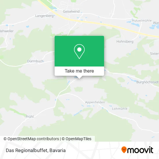 Карта Das Regionalbuffet