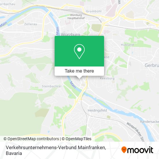 Карта Verkehrsunternehmens-Verbund Mainfranken