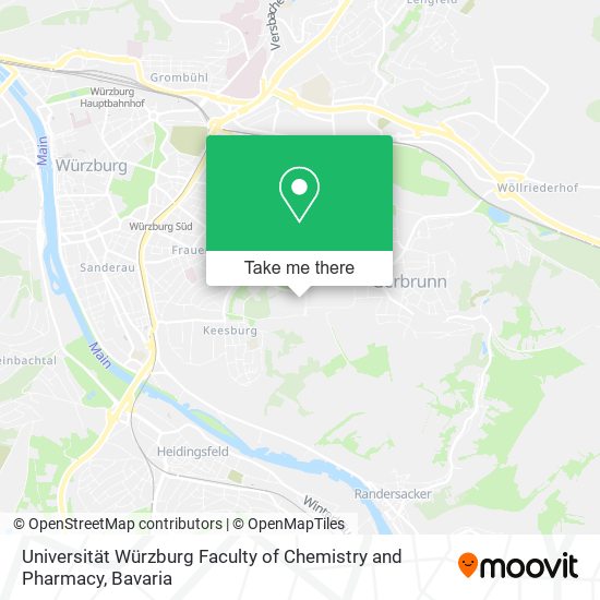 Universität Würzburg Faculty of Chemistry and Pharmacy map