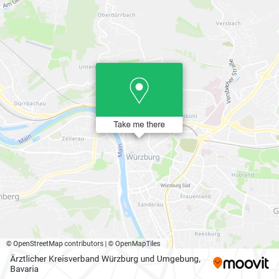 Карта Ärztlicher Kreisverband Würzburg und Umgebung