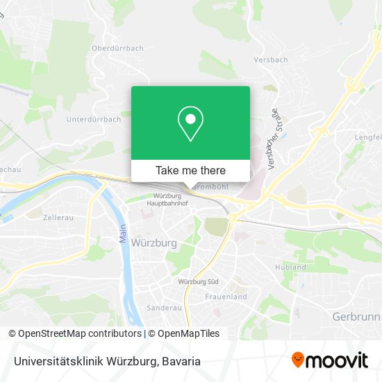 Universitätsklinik Würzburg map