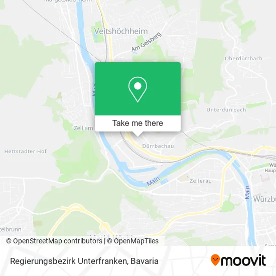 Карта Regierungsbezirk Unterfranken