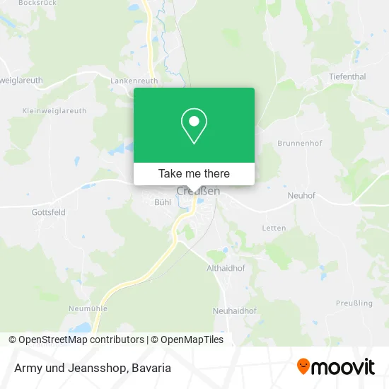 Карта Army und Jeansshop