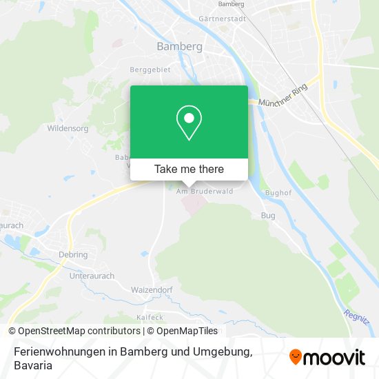 Ferienwohnungen in Bamberg und Umgebung map