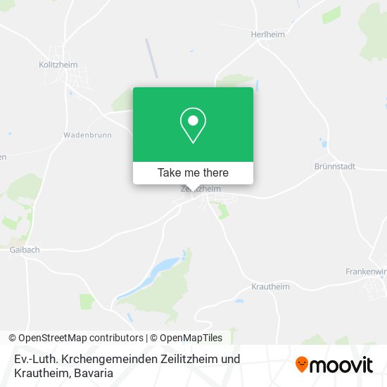 Ev.-Luth. Krchengemeinden Zeilitzheim und Krautheim map