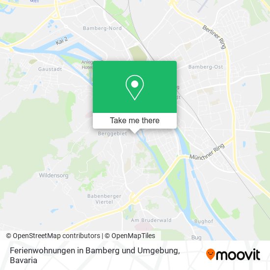 Карта Ferienwohnungen in Bamberg und Umgebung