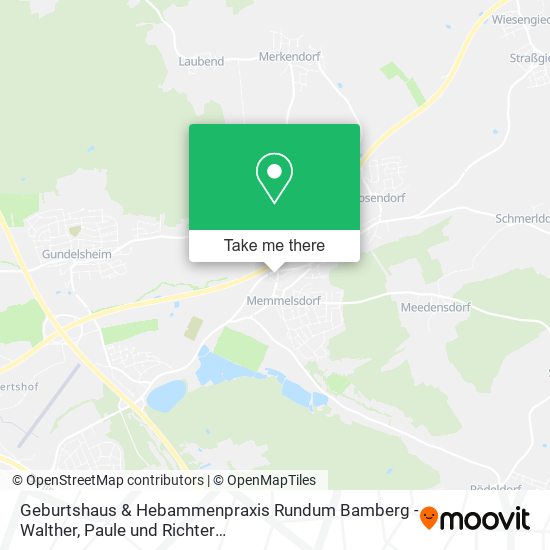 Geburtshaus & Hebammenpraxis Rundum Bamberg - Walther, Paule und Richter Partnerschaftsgesellschaft map