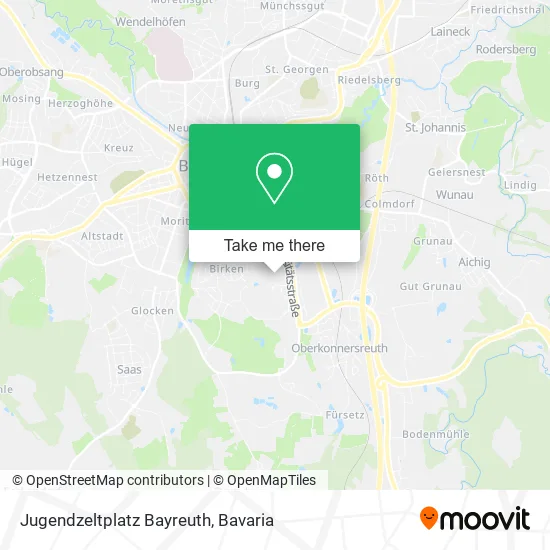 Карта Jugendzeltplatz Bayreuth