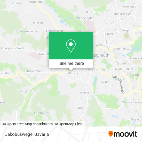 Карта Jakobuswege