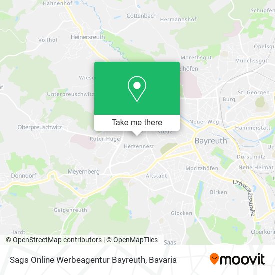 Sags Online Werbeagentur Bayreuth map