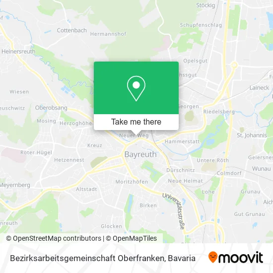 Карта Bezirksarbeitsgemeinschaft Oberfranken