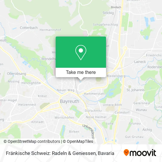 Карта Fränkische Schweiz: Radeln & Geniessen