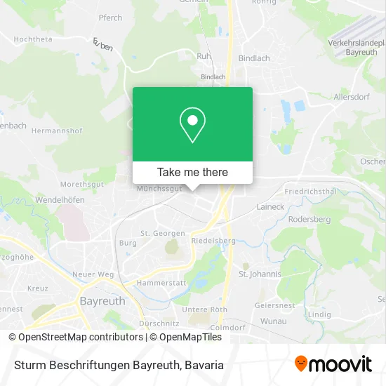 Карта Sturm Beschriftungen Bayreuth