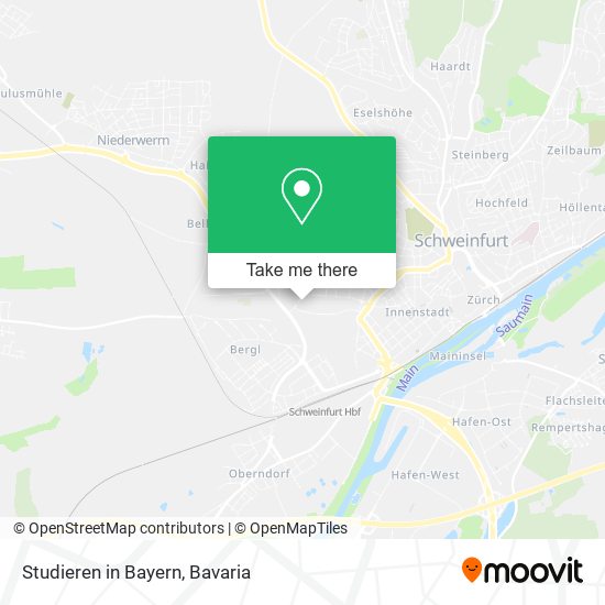 Карта Studieren in Bayern